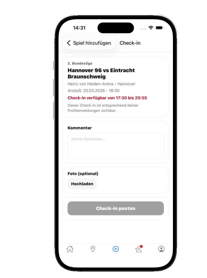 Matchday-Check-ins